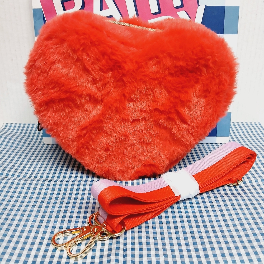 Bath and Body Works Emily In Paris Furry Heart Crossbody Purse